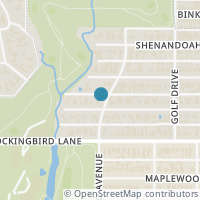 Map location of 3900 Potomac Avenue, Highland Park, TX 75205
