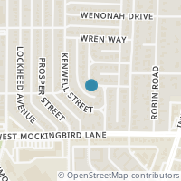 Map location of 6611 Starling Circle, Dallas, TX 75209