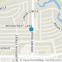 Map location of 6347 Sudbury Drive, Dallas, TX 75214