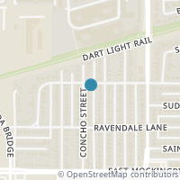 Map location of 4340 Concho Street, Dallas, TX 75206
