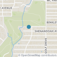 Map location of 3906 Shenandoah Street, Highland Park, TX 75205