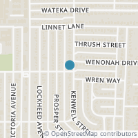 Map location of 6803 Kenwell Street, Dallas, TX 75209