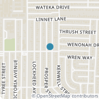 Map location of 6802 Prosper Street, Dallas, TX 75209