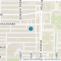 Map location of 3428 Asbury Street, University Park, TX 75205