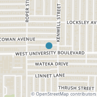 Map location of 4811 W University Boulevard, Dallas, TX 75209
