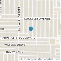 Map location of 7222 Kaywood Drive, Dallas, TX 75209
