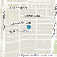 Map location of 5431 Emerson Avenue, Dallas, TX 75209