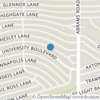 Map location of 6257 E University Blvd, Dallas TX 75214