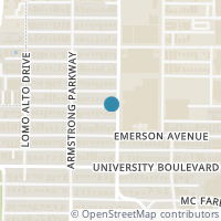 Map location of 4319 Glenwick Lane, University Park, TX 75205