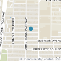 Map location of 4326 GLENWICK Lane, University Park, TX 75205