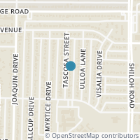 Map location of 11110 Tascosa Street, Dallas, TX 75228