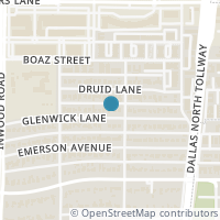 Map location of 5447 Glenwick Lane, Dallas, TX 75209