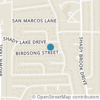 Map location of 845 Birdsong, Bedford TX 76021