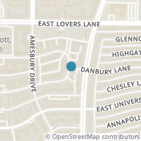 Map location of 6011 Danbury Lane #205, Dallas, TX 75206