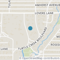 Map location of 6920 Vassar Avenue, University Park, TX 75205