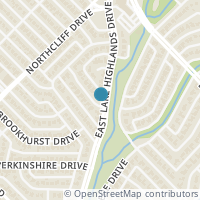 Map location of 854 Creekridge Drive, Dallas, TX 75218