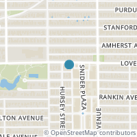 Map location of 3427 Lovers Lane, University Park, TX 75225