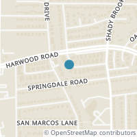 Map location of 814 Shady Creek Lane, Bedford, TX 76021