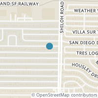 Map location of 2815 Costa Mesa Drive, Dallas, TX 75228
