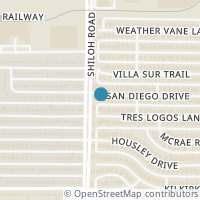 Map location of 2906 San Diego Drive, Dallas, TX 75228