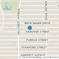 Map location of 3306 Hanover Street, University Park, TX 75225