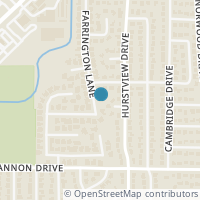 Map location of 2132 Farrington Lane, Hurst, TX 76054