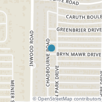 Map location of 8406 Chadbourne Road, Dallas, TX 75209