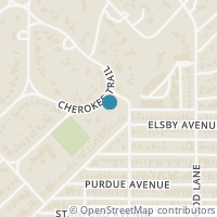 Map location of 4618 Cherokee Trail, Dallas, TX 75209