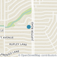 Map location of 11371 Lanewood Circle, Dallas, TX 75218