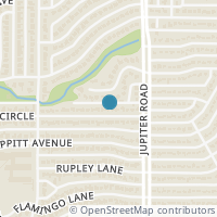 Map location of 11355 Lanewood Circle, Dallas, TX 75218