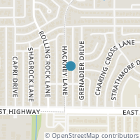 Map location of 8624 Hackney Ln, Dallas TX 75238