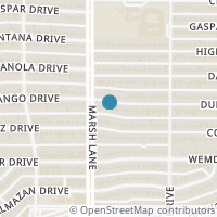Map location of 3712 Durango Drive, Dallas, TX 75220