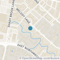 Map location of 6050 Melody Lane #F233, Dallas, TX 75231