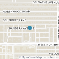 Map location of 6234 Bandera Ave #B, Dallas TX 75225