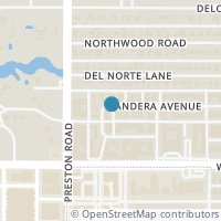 Map location of 6130 Bandera Avenue #D, Dallas, TX 75225