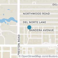 Map location of 6139 Bandera Avenue #D, Dallas, TX 75225