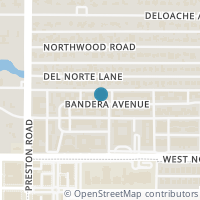 Map location of 6223 Bandera Ave #C, Dallas TX 75225