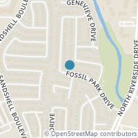 Map location of 3455 Fossil Park Drive, Fort Worth, TX 76137