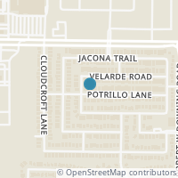 Map location of 1805 Potrillo Lane, Fort Worth, TX 76131