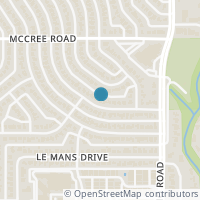 Map location of 8860 Liptonshire Drive, Dallas, TX 75238