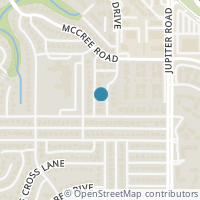 Map location of 12811 Pandora Drive, Dallas, TX 75238