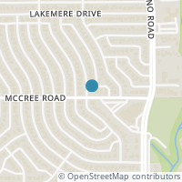 Map location of 10505 Mccree Road, Dallas, TX 75238