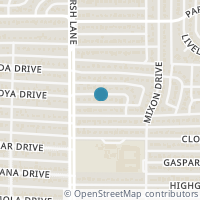 Map location of 3726 La Joya Drive, Dallas, TX 75220