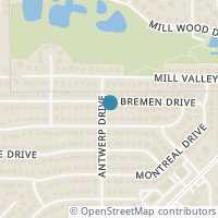 Map location of 133 Bremen Drive, Hurst, TX 76054