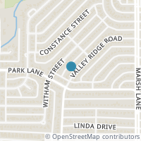 Map location of 3521 Valley Ridge Road, Dallas, TX 75220