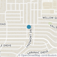 Map location of 9809 Lakemont Drive, Dallas, TX 75220