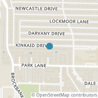 Map location of 3116 Kinkaid Dr, Dallas TX 75220