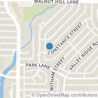 Map location of 9907 Constance Street, Dallas, TX 75220