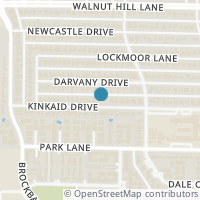 Map location of 3121 Kinkaid Drive, Dallas, TX 75220