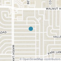 Map location of 3757 Valley Ridge Road, Dallas, TX 75220